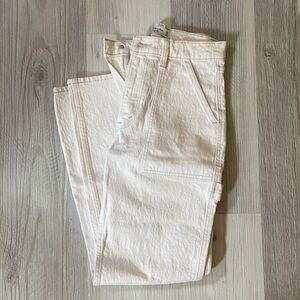 Abercrombie & Fitch Cream Ultra High Rise Jeans